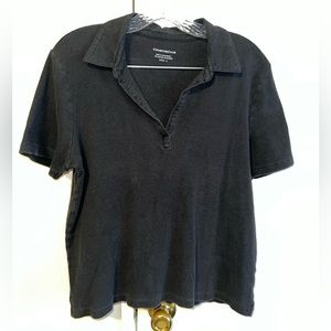 Charter Club Black Short Sleeve Polo Size Large